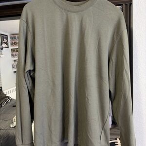 Uniqlo Sage Green Crew Neck Shirt